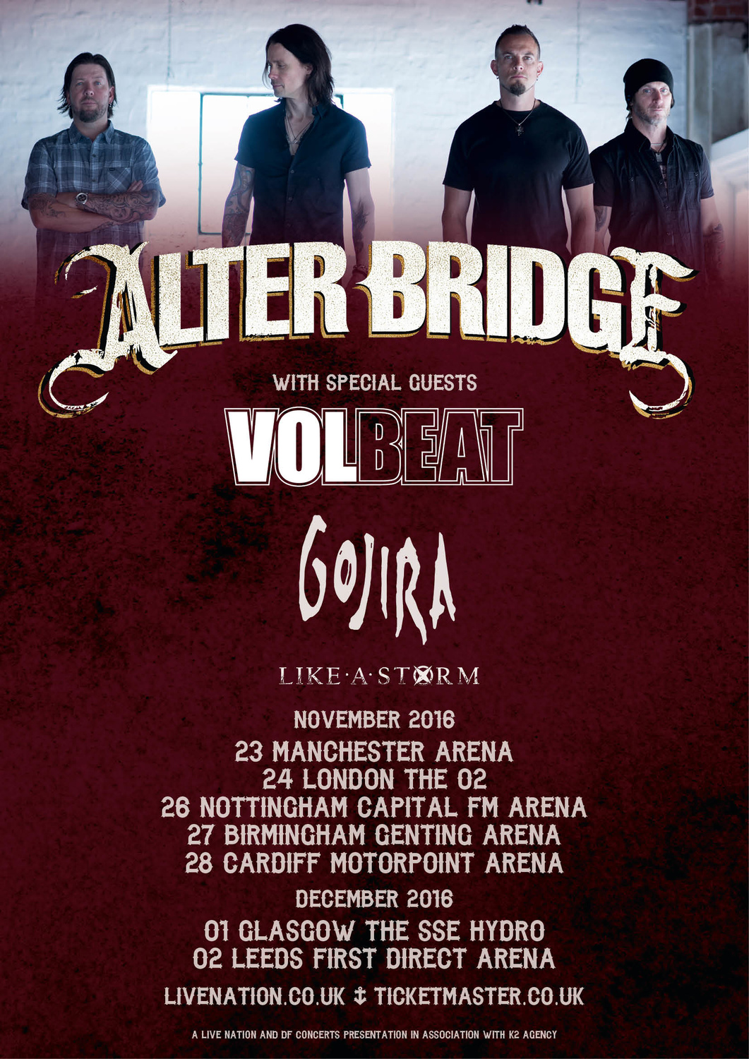 volbeat tour uk