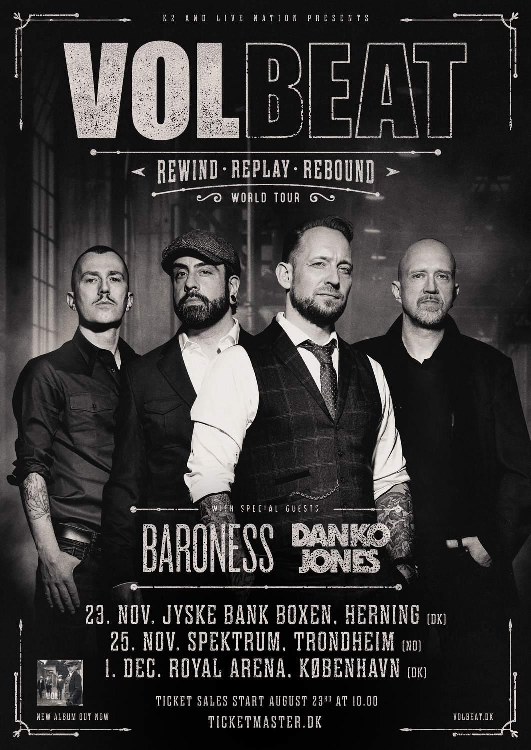 volbeat tour timings