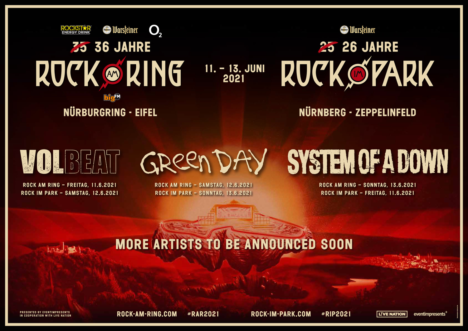 Volbeat News Rock Am Ring/Rock Im Park 2021